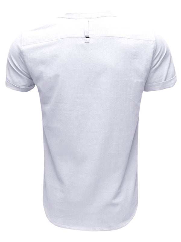 Breezy Linen-Cotton Short-Sleeve Shirt for Effortless Spring-Summer Style - MENLL
