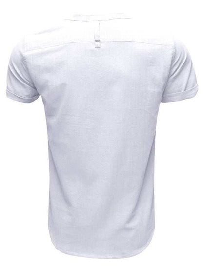 Breezy Linen-Cotton Short-Sleeve Shirt for Effortless Spring-Summer Style - MENLL