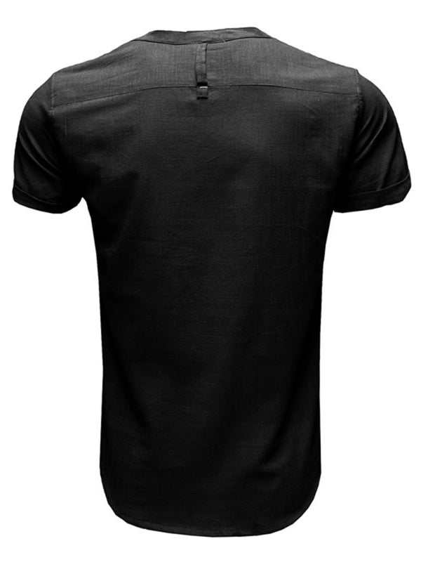 Breezy Linen-Cotton Short-Sleeve Shirt for Effortless Spring-Summer Style - MENLL