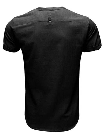 Breezy Linen-Cotton Short-Sleeve Shirt for Effortless Spring-Summer Style - MENLL