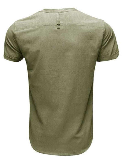 Breezy Linen-Cotton Short-Sleeve Shirt for Effortless Spring-Summer Style - MENLL