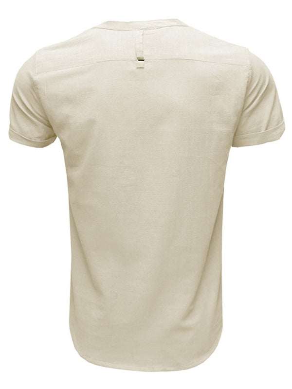 Breezy Linen-Cotton Short-Sleeve Shirt for Effortless Spring-Summer Style - MENLL