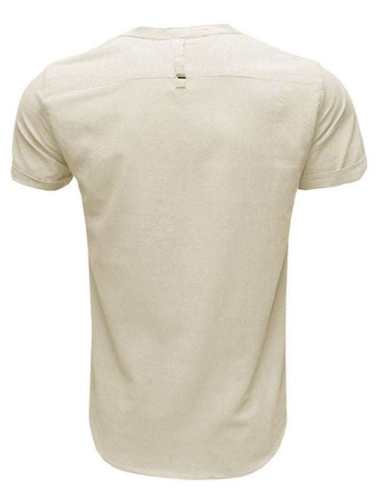 Breezy Linen-Cotton Short-Sleeve Shirt for Effortless Spring-Summer Style - MENLL