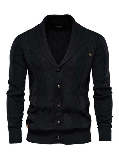 Chic Autumn-Winter Self-Designed Knit Cardigan for Men - MENLL