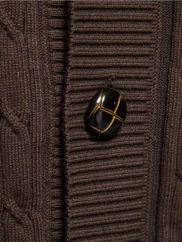 Chic Autumn-Winter Self-Designed Knit Cardigan for Men - MENLL