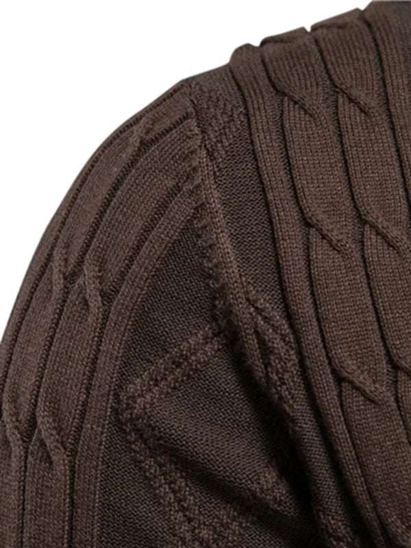 Chic Autumn-Winter Self-Designed Knit Cardigan for Men - MENLL