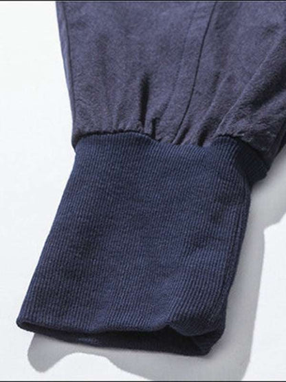 Chic Linen Hip Hop Trousers for Men - Breathable Cotton Blend Casual Pants in Solid Colors - MENLL