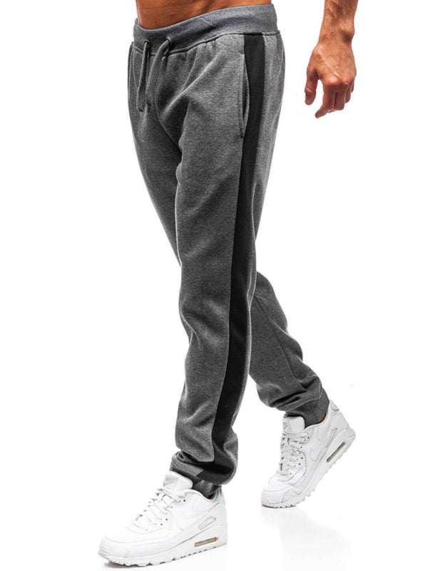 Chic Men's Casual Stitch Detail Pencil Trousers for Effortless Style - MENLL
