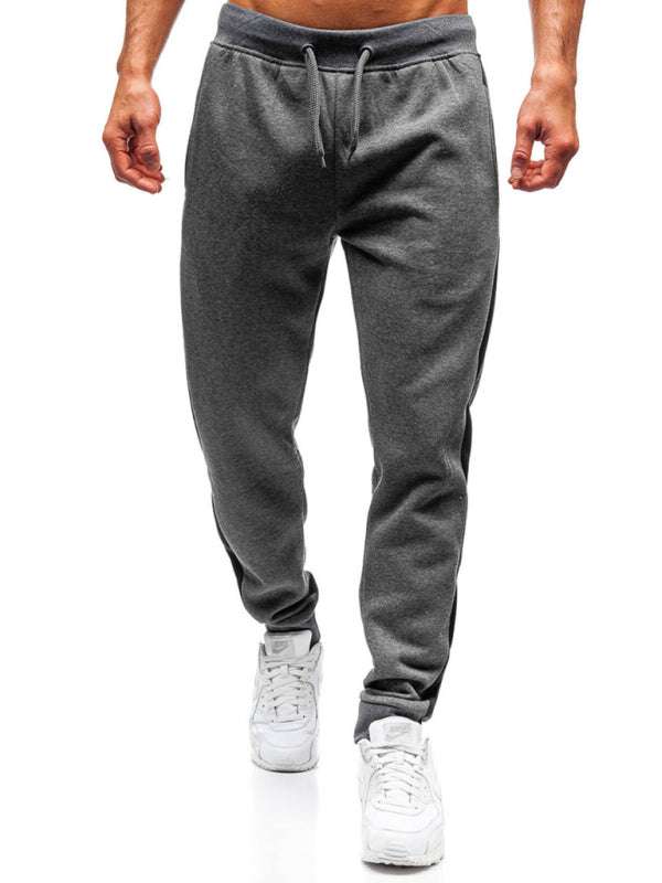 Chic Men's Casual Stitch Detail Pencil Trousers for Effortless Style - MENLL