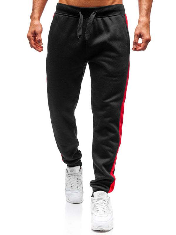 Chic Men's Casual Stitch Detail Pencil Trousers for Effortless Style - MENLL