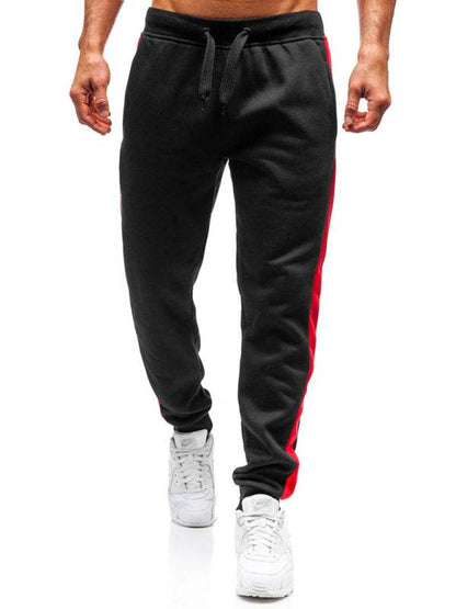 Chic Men's Casual Stitch Detail Pencil Trousers for Effortless Style - MENLL