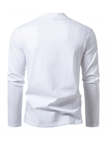 Chic Dual-Layer Turtleneck Long-Sleeve Tee for Effortless Fall Style - MENLL