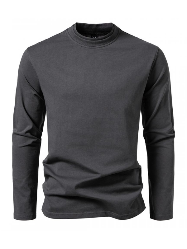 Chic Dual-Layer Turtleneck Long-Sleeve Tee for Effortless Fall Style - MENLL