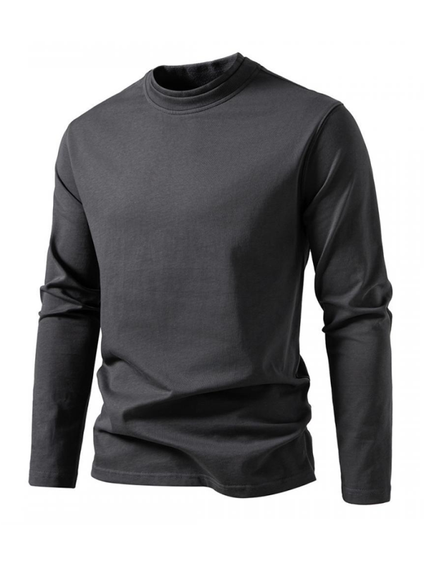 Chic Dual-Layer Turtleneck Long-Sleeve Tee for Effortless Fall Style - MENLL