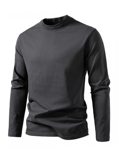 Chic Dual-Layer Turtleneck Long-Sleeve Tee for Effortless Fall Style - MENLL