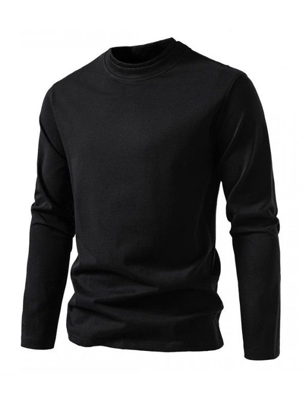 Chic Dual-Layer Turtleneck Long-Sleeve Tee for Effortless Fall Style - MENLL