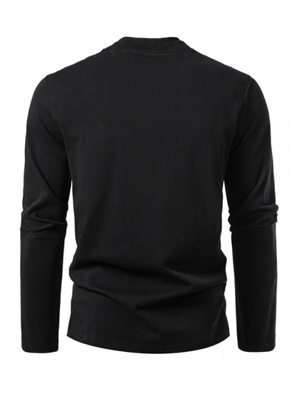 Chic Dual-Layer Turtleneck Long-Sleeve Tee for Effortless Fall Style - MENLL