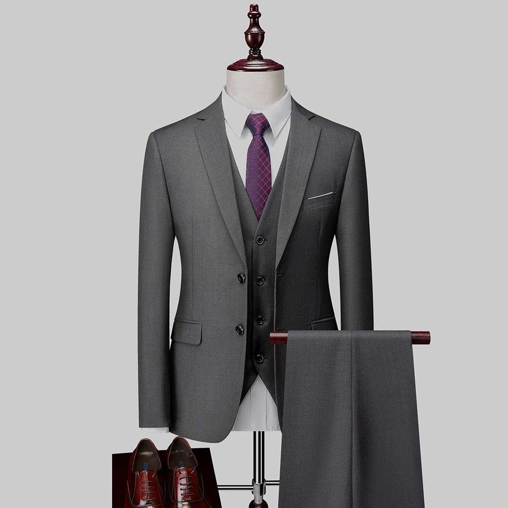 3 Piece Silm Bridegroom Wedding Casual Men's Suit Set - MENLL