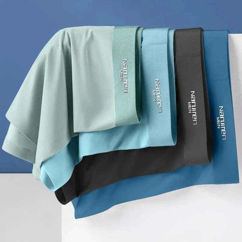 Ultimate Comfort Ice Silk Boxer Shorts for Men - Breathable, Flexible Fit - MENLL
