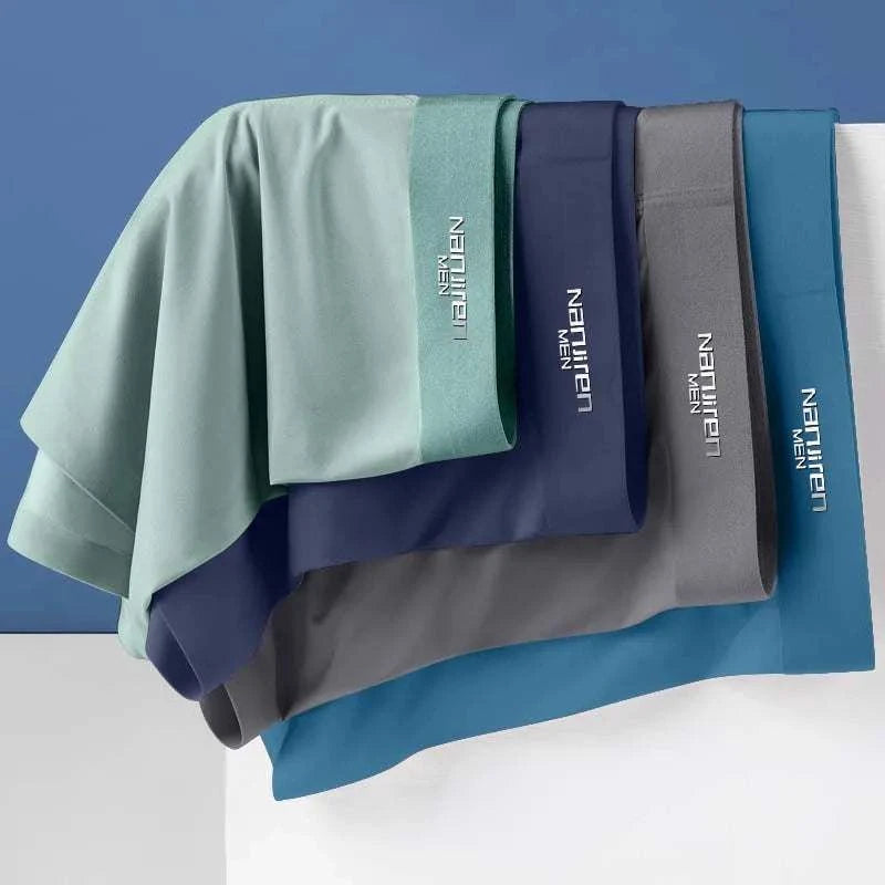 Ultimate Comfort Ice Silk Boxer Shorts for Men - Breathable, Flexible Fit - MENLL