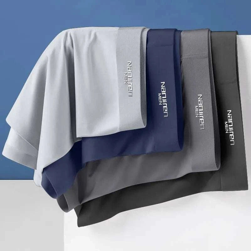Ultimate Comfort Ice Silk Boxer Shorts for Men - Breathable, Flexible Fit - MENLL