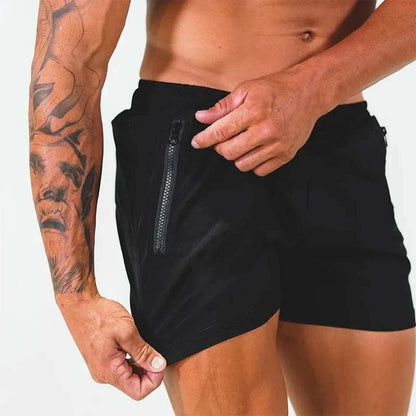 Mens Swim Trunks with Zipper Pockets Mesh Liner Summer Beach Board Shorts Quick Dry Swimming Bathing Suit Swimsuit Swimwear - MENLL