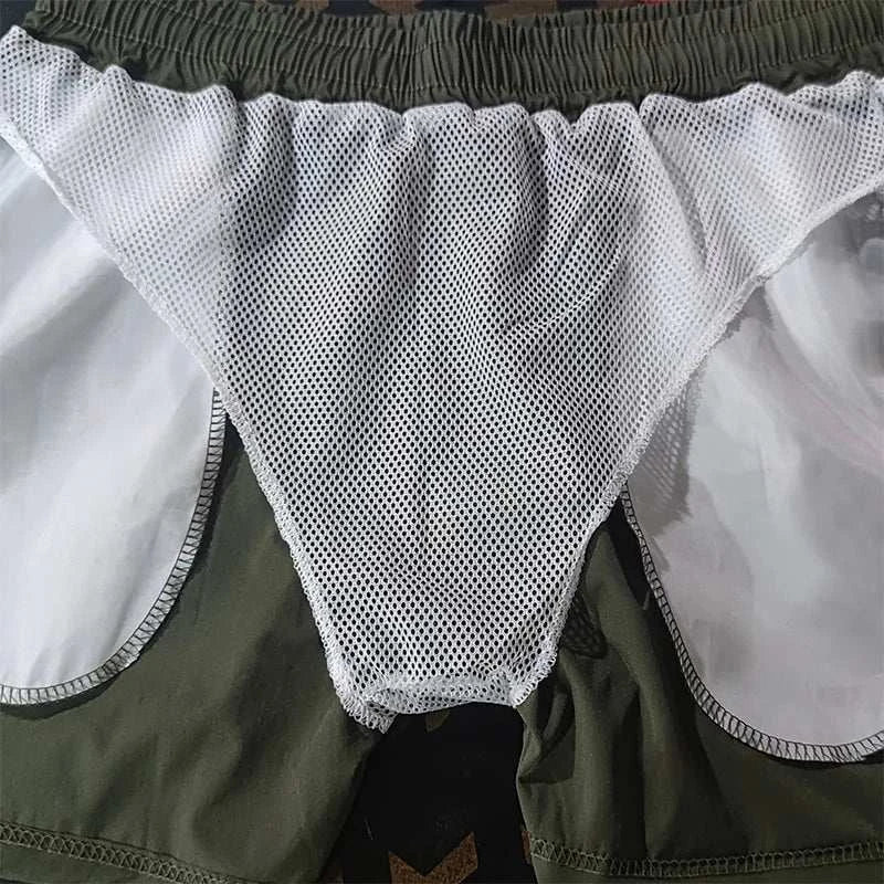 Mens Swim Trunks with Zipper Pockets Mesh Liner Summer Beach Board Shorts Quick Dry Swimming Bathing Suit Swimsuit Swimwear - MENLL