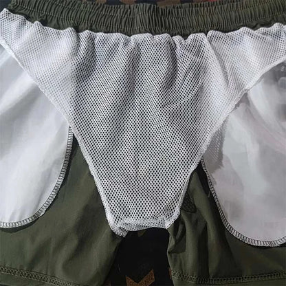 Mens Swim Trunks with Zipper Pockets Mesh Liner Summer Beach Board Shorts Quick Dry Swimming Bathing Suit Swimsuit Swimwear - MENLL