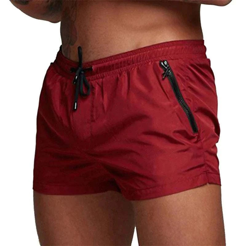 Mens Swim Trunks with Zipper Pockets Mesh Liner Summer Beach Board Shorts Quick Dry Swimming Bathing Suit Swimsuit Swimwear - MENLL