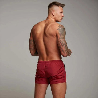 Mens Swim Trunks with Zipper Pockets Mesh Liner Summer Beach Board Shorts Quick Dry Swimming Bathing Suit Swimsuit Swimwear - MENLL