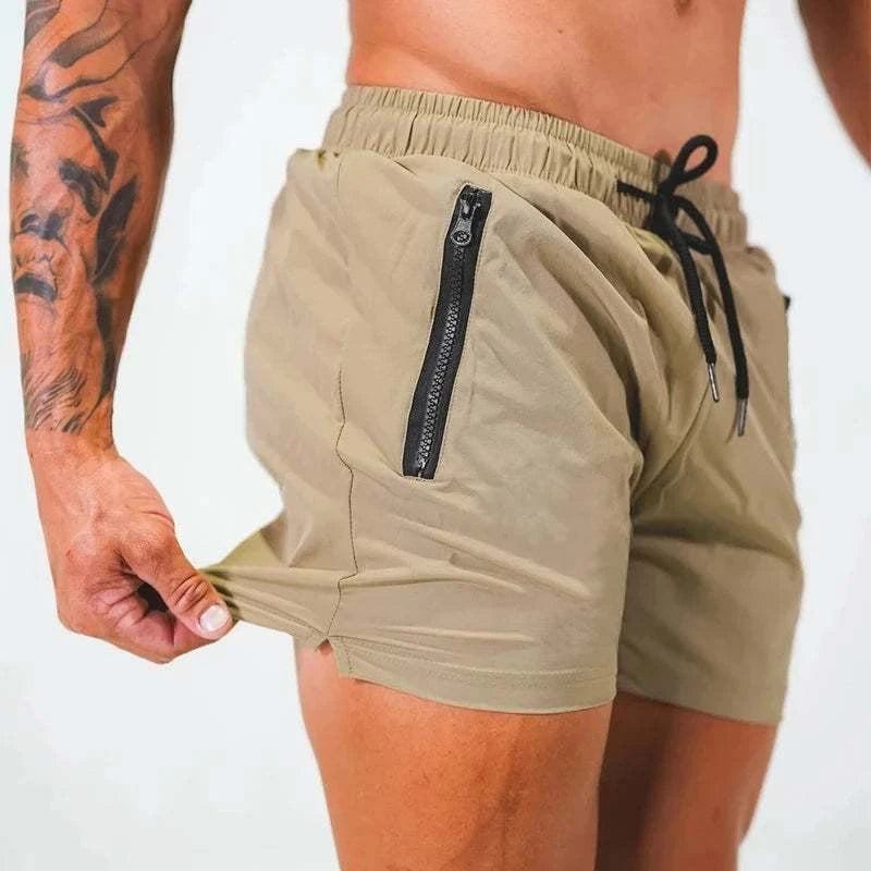 Mens Swim Trunks with Zipper Pockets Mesh Liner Summer Beach Board Shorts Quick Dry Swimming Bathing Suit Swimsuit Swimwear - MENLL