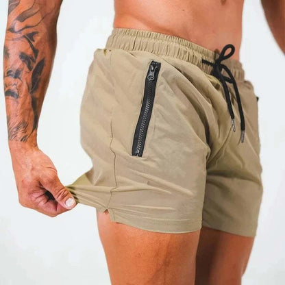 Mens Swim Trunks with Zipper Pockets Mesh Liner Summer Beach Board Shorts Quick Dry Swimming Bathing Suit Swimsuit Swimwear - MENLL