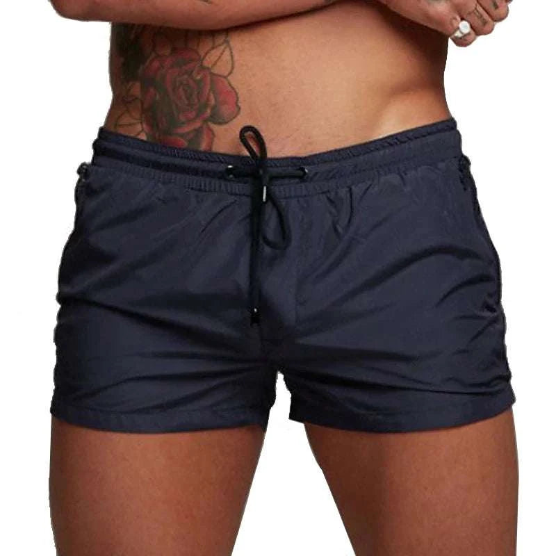 Mens Swim Trunks with Zipper Pockets Mesh Liner Summer Beach Board Shorts Quick Dry Swimming Bathing Suit Swimsuit Swimwear - MENLL