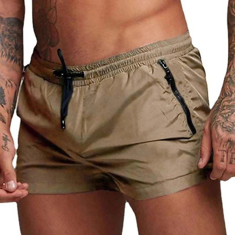 Mens Swim Trunks with Zipper Pockets Mesh Liner Summer Beach Board Shorts Quick Dry Swimming Bathing Suit Swimsuit Swimwear - MENLL