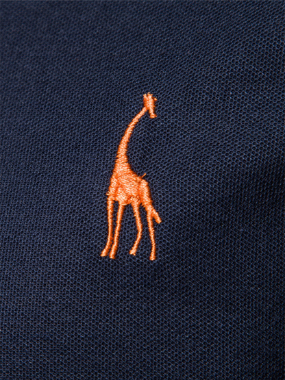 Chic Deer Embroidered Men's Polo Shirt - Short Sleeve Lapel Design for Effortless Spring Style - MENLL