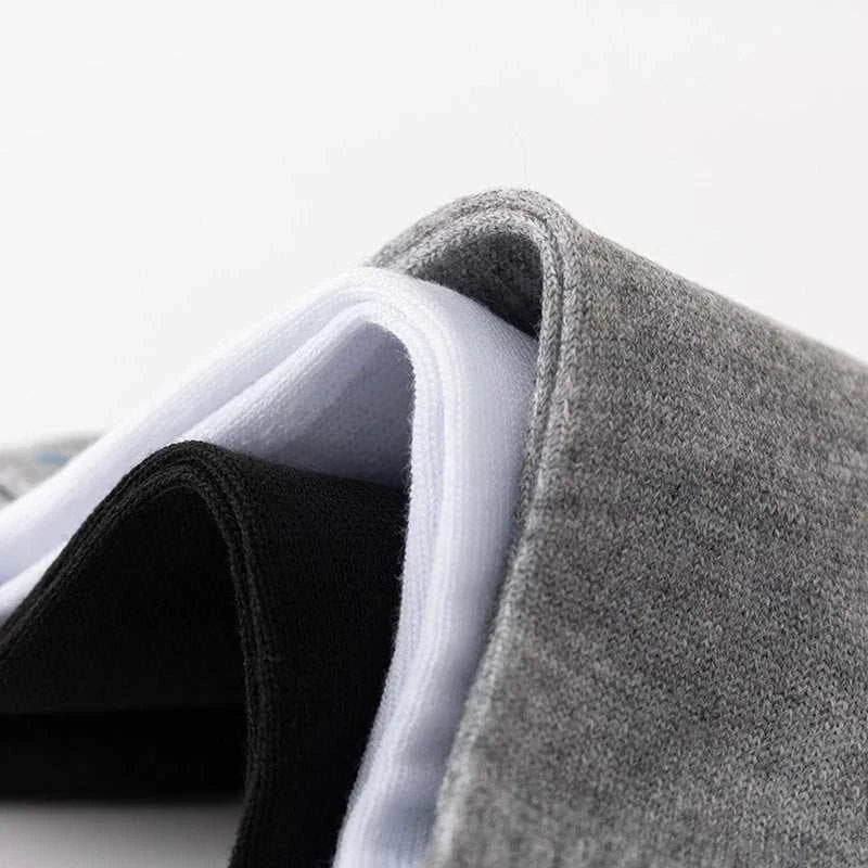 Essential Men's Solid Color Socks: 5 Pairs of Breathable Comfort for Business and Casual Style - MENLL