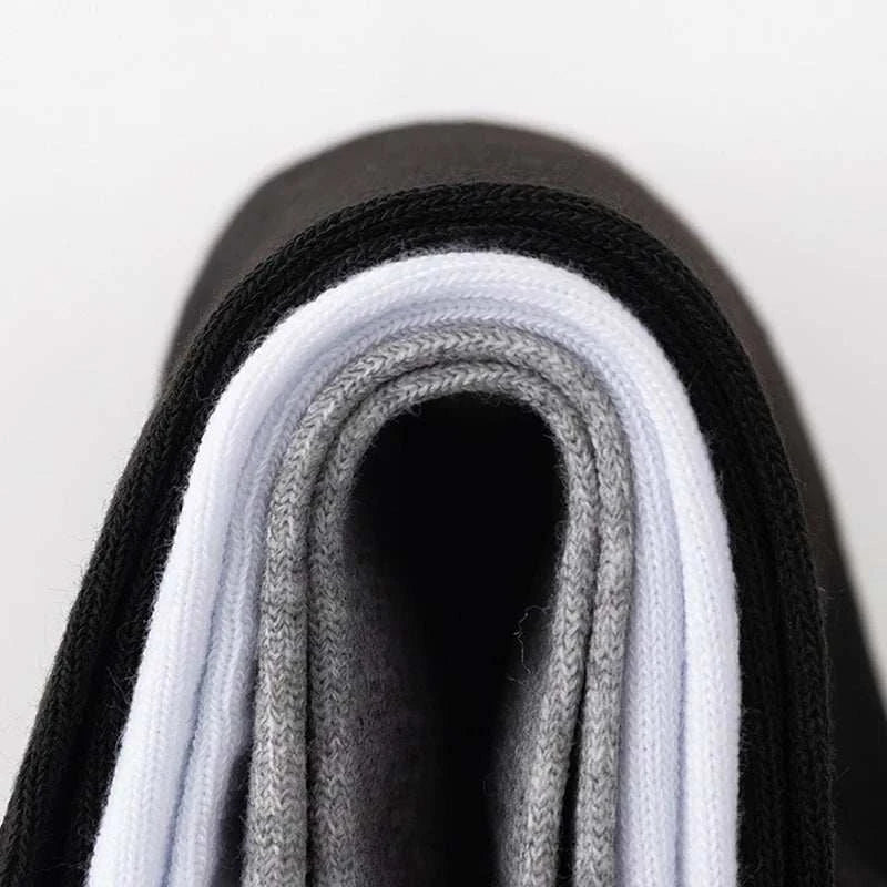 Essential Men's Solid Color Socks: 5 Pairs of Breathable Comfort for Business and Casual Style - MENLL