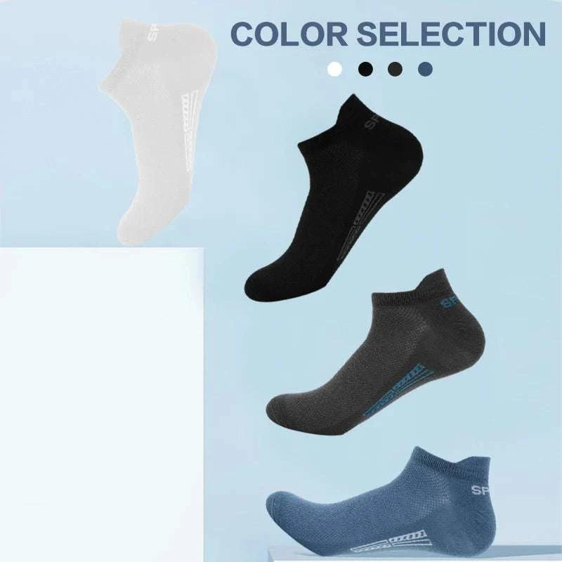 Ultimate Comfort Men's Ankle Socks - 5 Pairs of Breathable Sports-Ready Thin Cut Casual Wear! - MENLL
