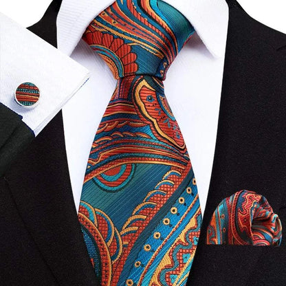 Elegant Paisley Men's Tie Set