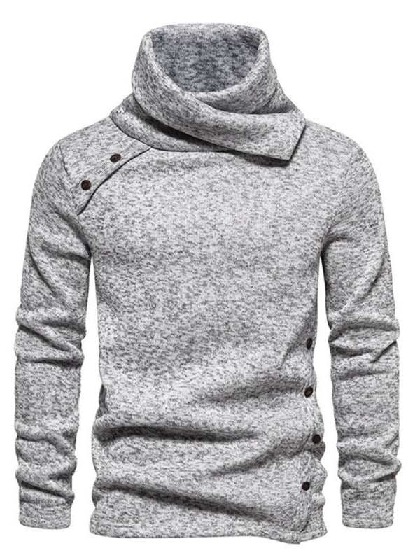 Chic British High-Neck Warmth: Casual Pile Collar Top for Effortless Style - MENLL