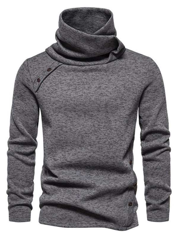 Chic British High-Neck Warmth: Casual Pile Collar Top for Effortless Style - MENLL