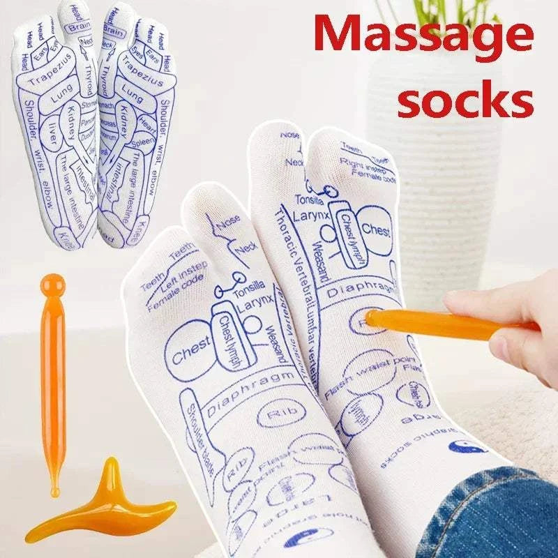 Therapeutic Comfort Acupressure Massage Socks for Ultimate Relaxation - MENLL