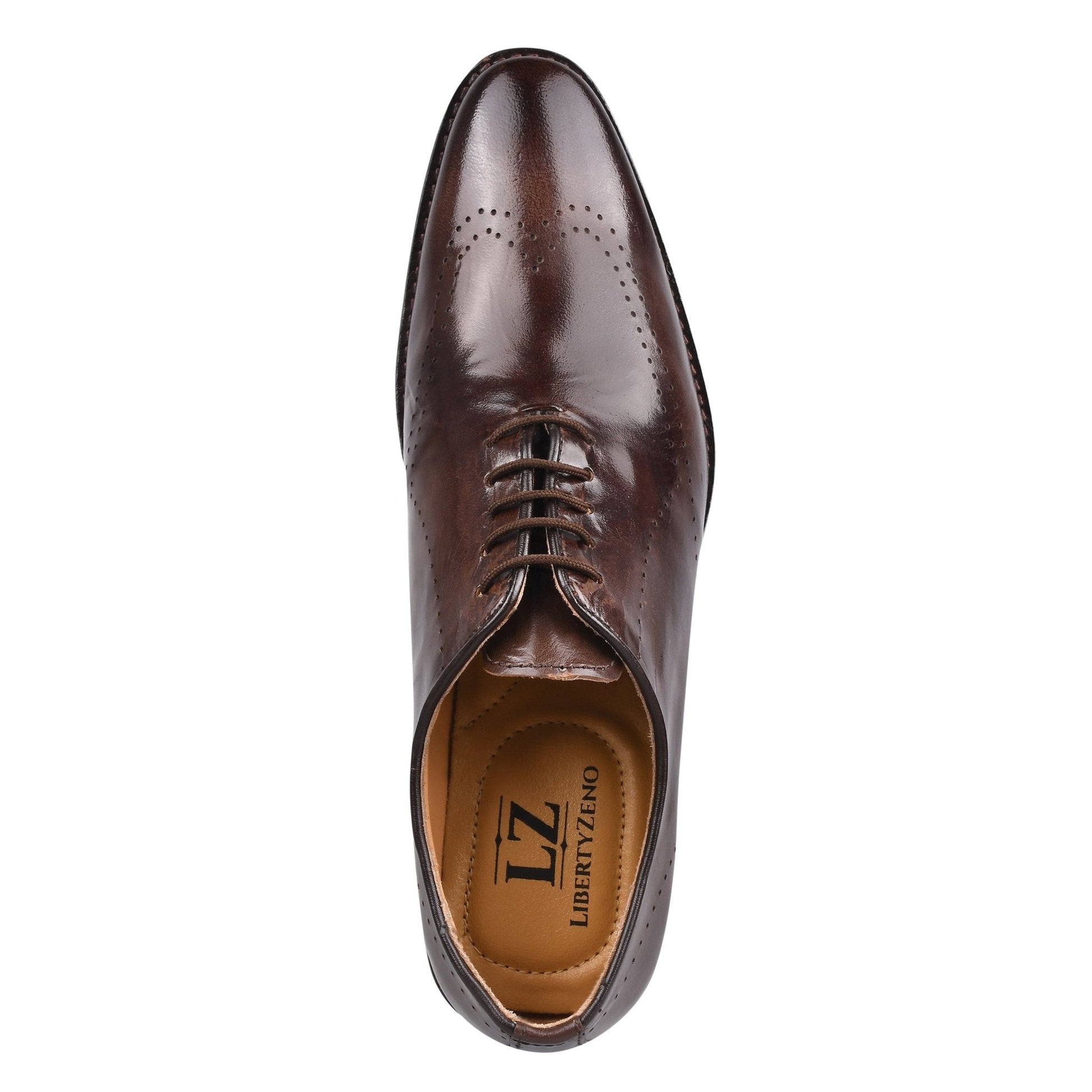 Dresses - Mens Genuine Leather Wingtip Formal Business Dress Shoe LIBERTYZENO