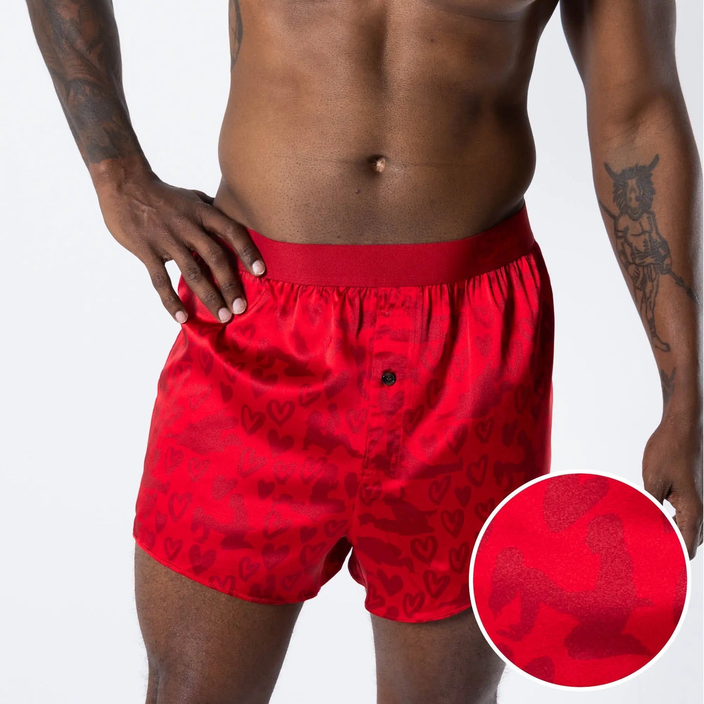 The Shaking Sheets | Valentine's Day Men’s Silk Boxers - MENLL