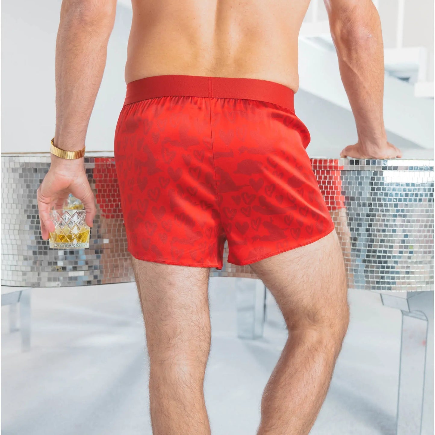 The Shaking Sheets | Valentine's Day Men’s Silk Boxers - MENLL