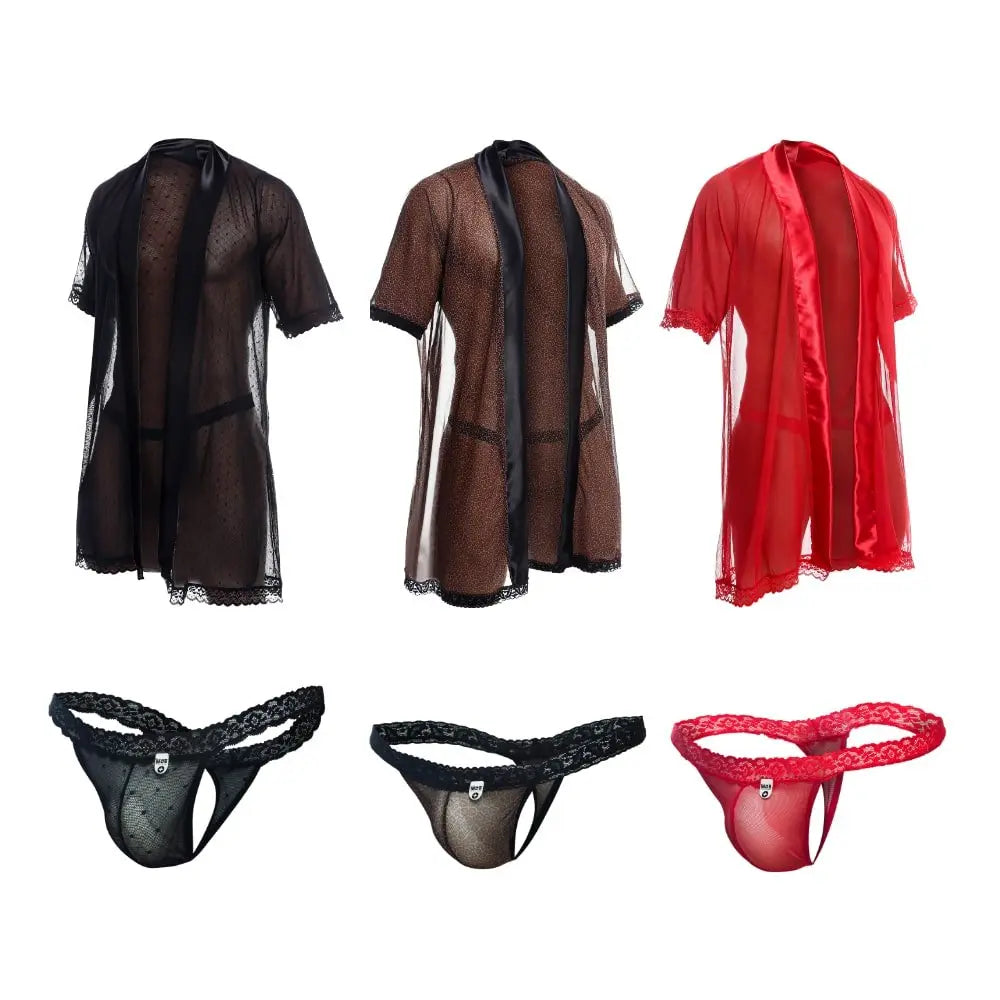 MOB Sultry Robe & Thong set Final Sale Malebasics