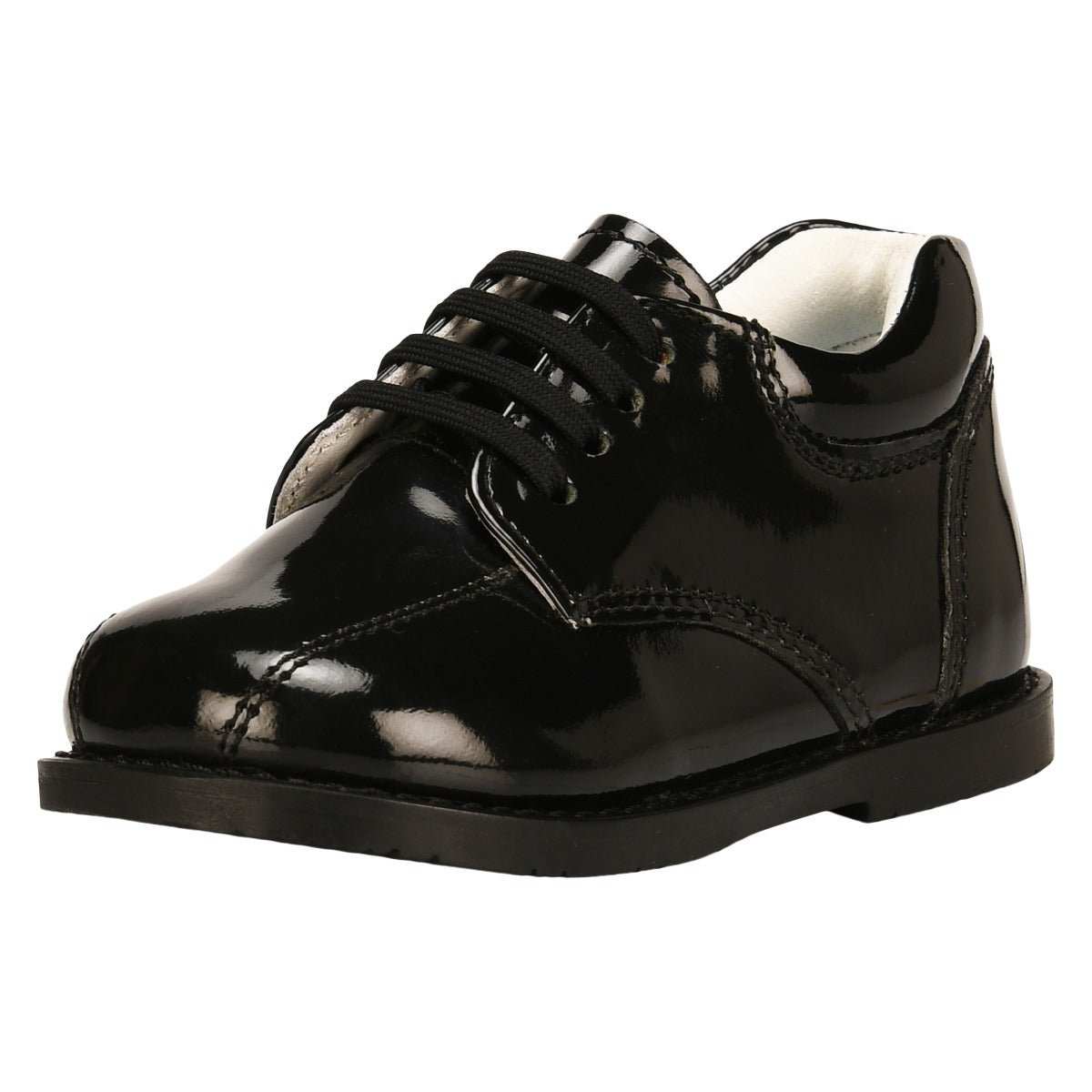 Oofy Leather School Uniform Boot with hand-finished leather, rubber sole, and lace-up closure.