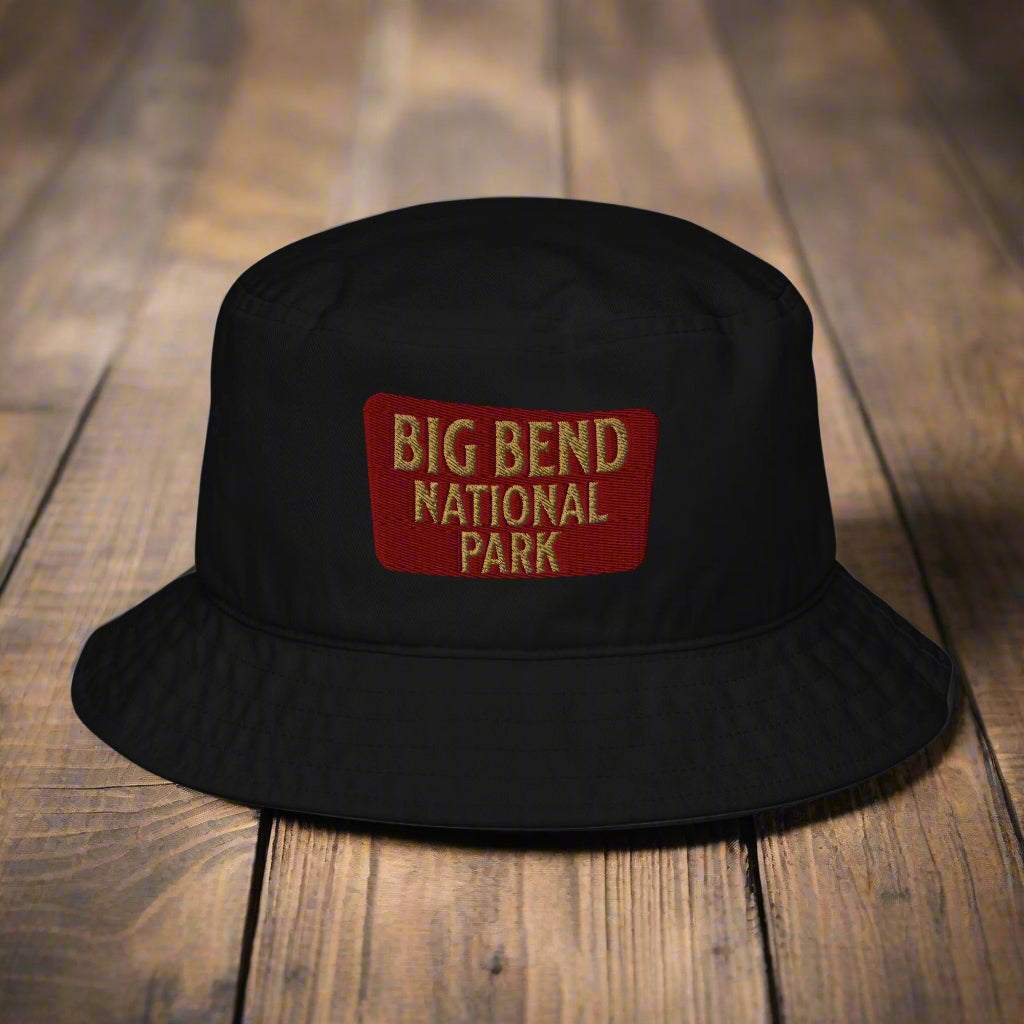 Big Bend National Park Sign Organic Cotton Embroidered Bucket Hat - MENLL