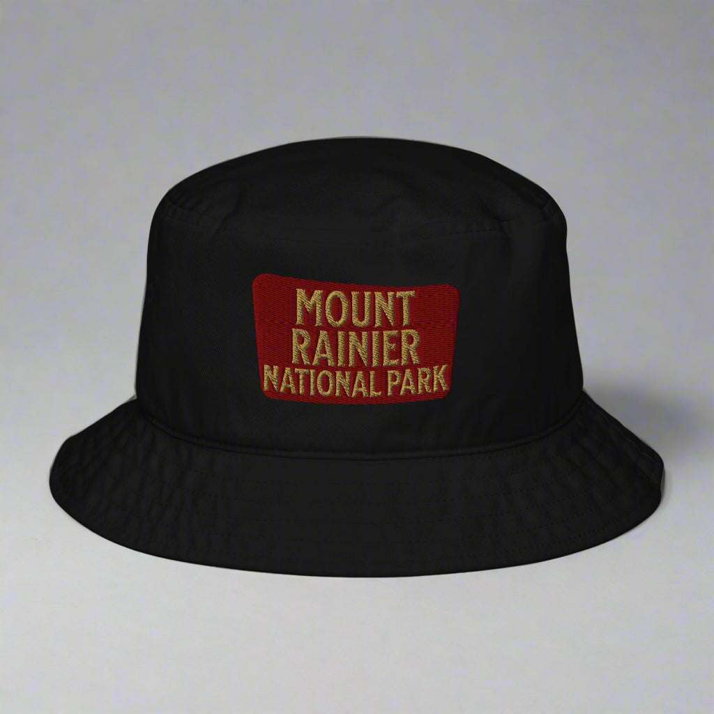 Mount Rainier National Park Sign Organic Bucket Hat - MENLL