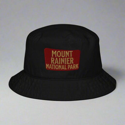 Mount Rainier National Park Sign Organic Bucket Hat - MENLL